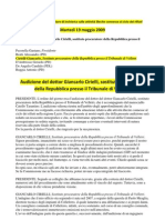 Audizione Del Dottor Giancarlo Cirielli, Sostituto Procuratore Della Repubblica Presso Il Tribunale Di Velletri