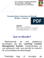 Características Generales de "Moodle" / Módulo de Exámen.