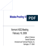 ASQ Mistake Proofing Presentation 021909