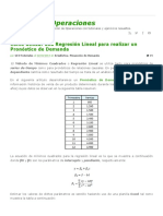 Cómo Utilizar Una Regresión Lineal Para Realizar Un Pronóstico de Demanda