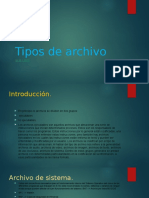 Tipos de Archivo