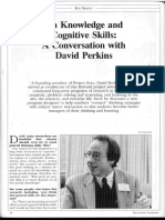 On Knowledge and Cognitive Skills, A Conversation With David Perkins