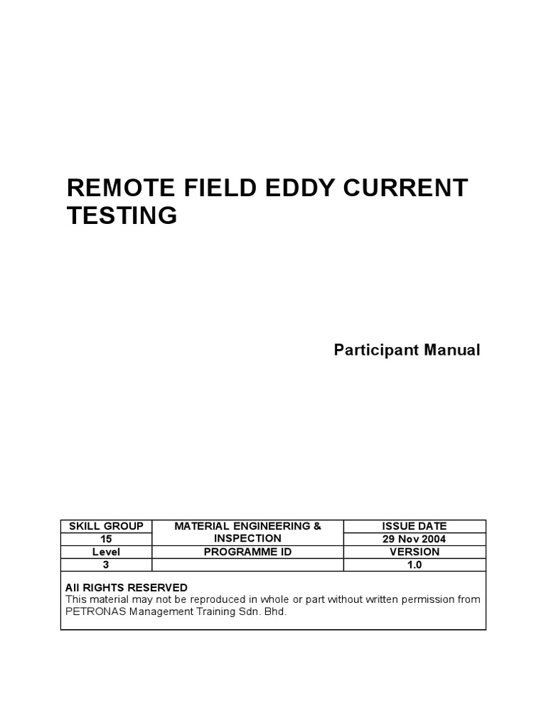 5 Ver 2 Remote Field Eddy Current Testing PDF Inductor Electric