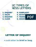 Basic Types of Business Letters 1 7