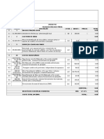 Planilha orçamentária para obras de administração local