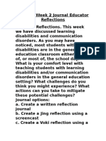 ESE 631 Week 2 Journal Educator Reflections