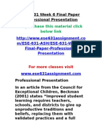 ESE 631 Week 6 Final Paper Professional Presentation