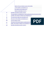 Divisibility Rules