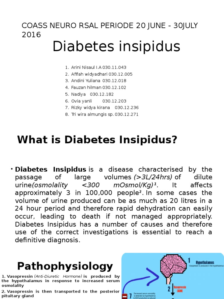 Diabetes Insipidus Journal Reading PDF Medical Specialties