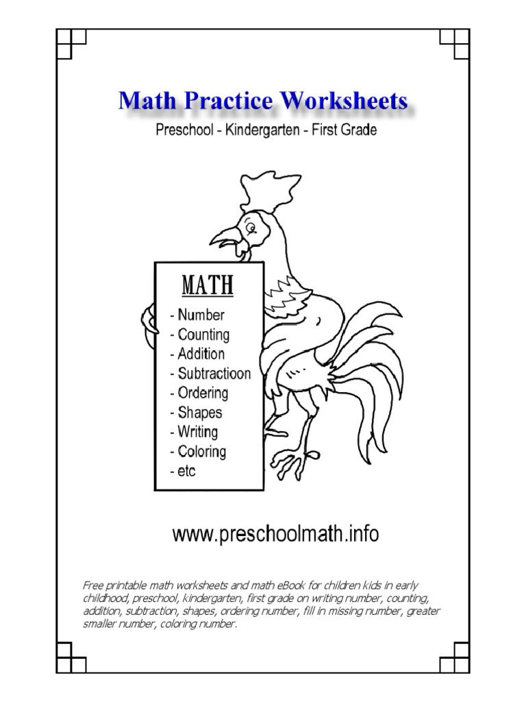 Free Math Worksheets For Kids 100723010006 Phpapp01 | Pdf | Kindergarten | Preschool