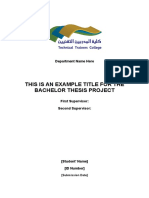 Bachelor Thesis Overview