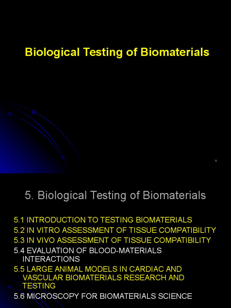 Biological Testing of Biomaterials Download Free PDF Biomaterial Toxicity