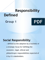 Social Responsibility Defined