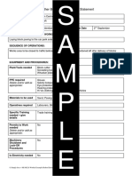 S A M P L E: AN Other Building Co. Method Statement