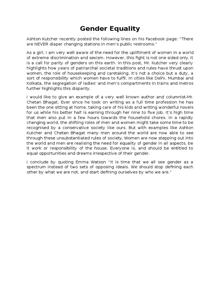 Promoting Gender Equality in Society | PDF | Sexism | Gender