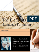 The Elements Of: Language Formation