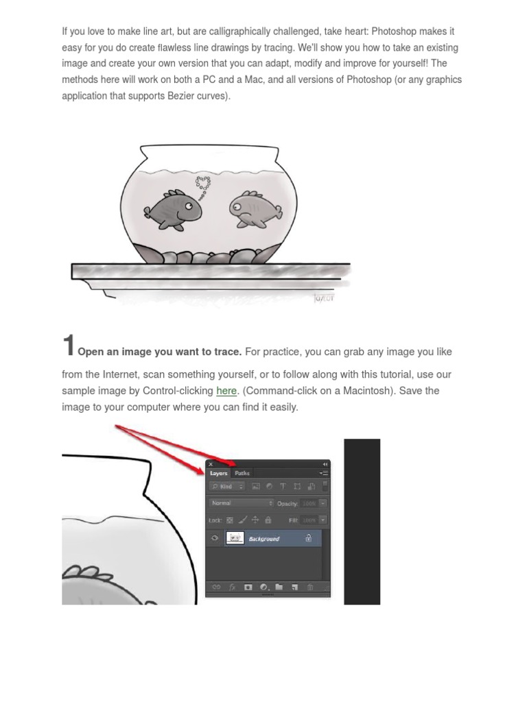 How To Trace An Image Using Photoshop | PDF | Adobe Photoshop | Image