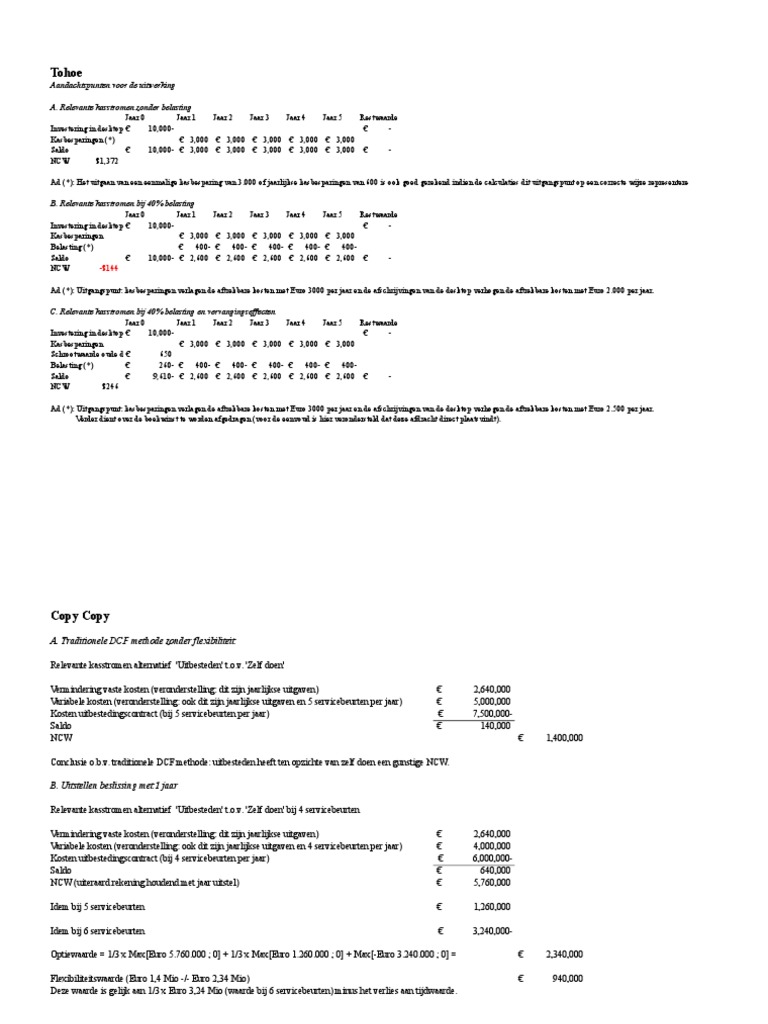 Investment Analysis & Business Valuation - Solutions | PDF