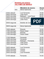01. Escala de MarÃ§o e abril - MinistÃ©rio de mÃºsica