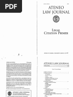 Ateneo Law Journal Legal Citation Primer PDF