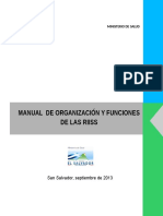 Manual de Organizacion y Funciones de Las RIISS PDF