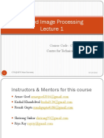 Applied Image Processing: Course Code: CTE C411 Centre For Technical Education