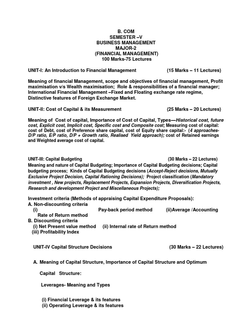 ADVANCED FINANCIAL MANAGEMENT GOA UNIVERSITY GOAS visual data 4