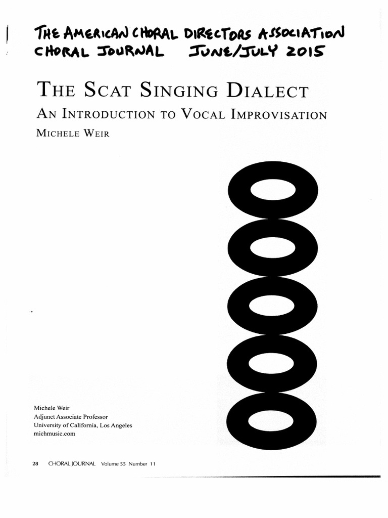 The Scat Singing Dialect