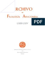 Filología Aragonesa - Archivo LXIII-LXIV
