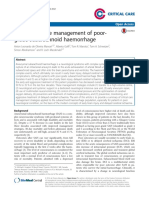 The Critical Care Management of Poor SAH