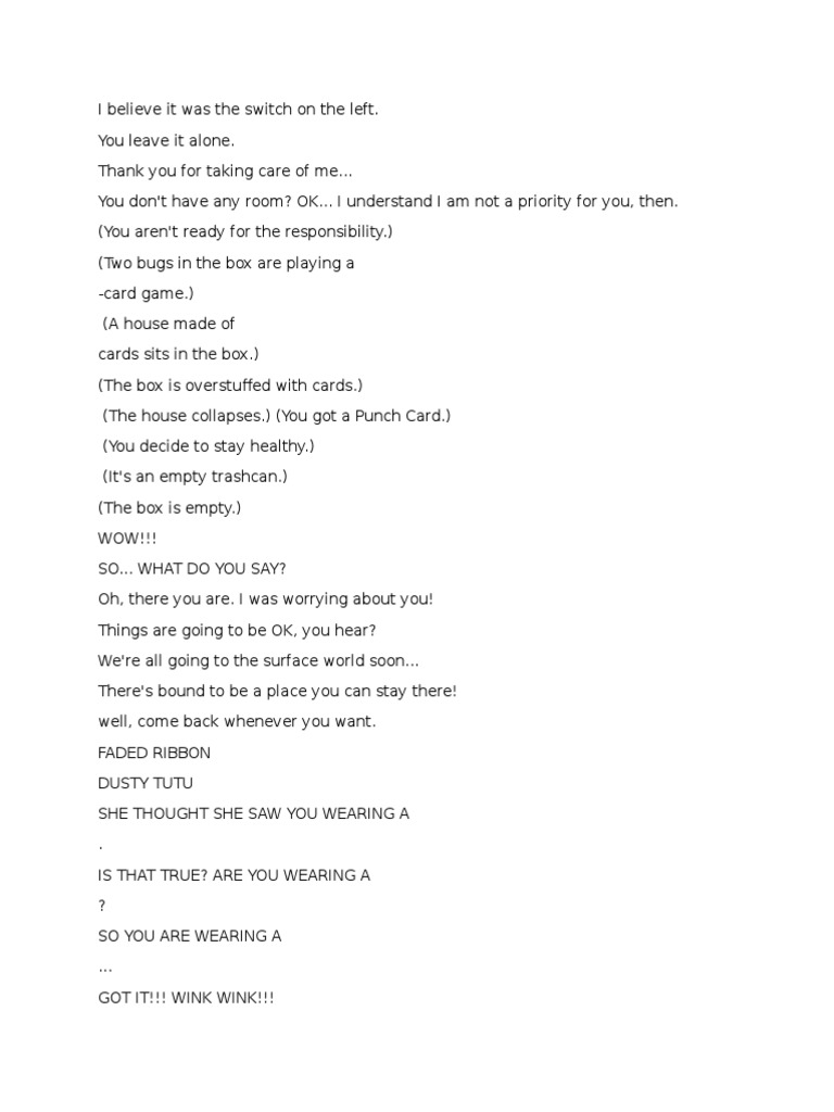 True All Undertale Text Ver. 11 | PDF | Nature | Leisure