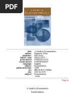 Download A Guide to Econometrics 4th ed By Kennedy 1998 MIT Press Bookpdf by octavio SN323659746 doc pdf