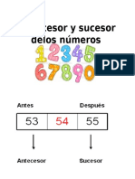 Antecesor y Sucesor Delos Números