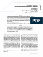 Phonological Awareness: Cross-Linguistic Comparisons With A Focus On Spanish