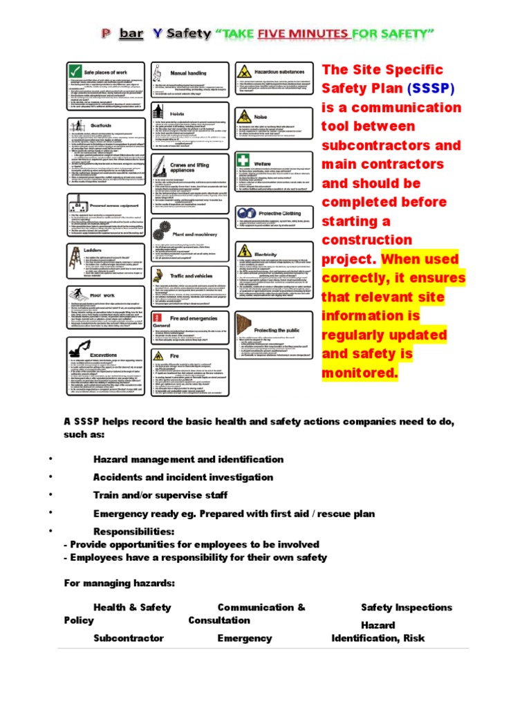 Site Specific Safety Plan Guide | PDF | Emergency | Personal Protective ...