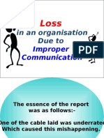 In An Organisation Due To: Improper Communication