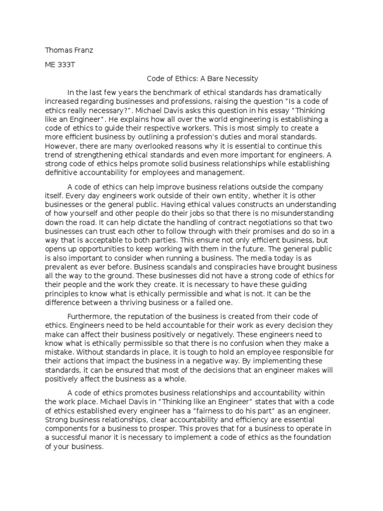 Engineering Ethics, Case Study Example | blogger.com