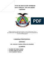 Mejoramiento del potencial de comercialización de los derivados del cladodio del cultivo de la tuna en el distrito de Carumas-Moquegua