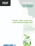 Download Airflow Duplex Vent Green Brochure - Ventilation with Heat Recovery by Sparks Electrical Wholesalers Ltd SN32369418 doc pdf