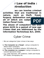 1st Lecture PPT On Intro of Cyber Crime