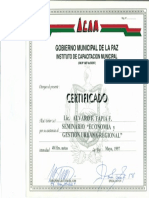 Alcaldia Certificado Curso