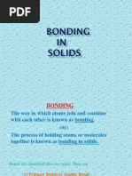 Bonds in Solids