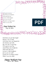 Mothers Day Handprint Poem Freebie