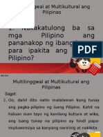 Ang Kulturang Pilipino at Ang Wikang Pilipino