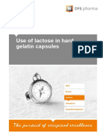 Use of lactose in hard gelatin capsules