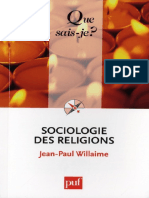 Sociologie Des Religions - Willaime Jean-Paul PDF