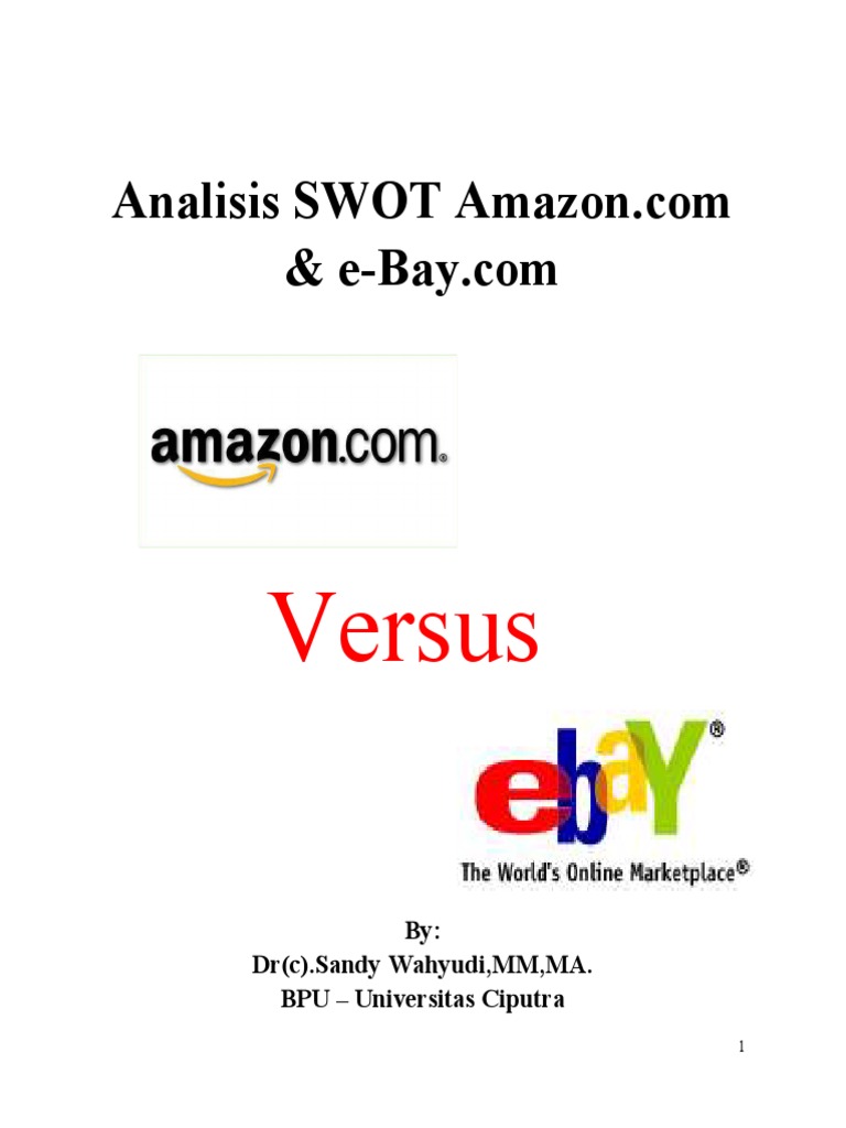SWOT Analysis of AMAZON and E Bay PDF | PDF | Komputer