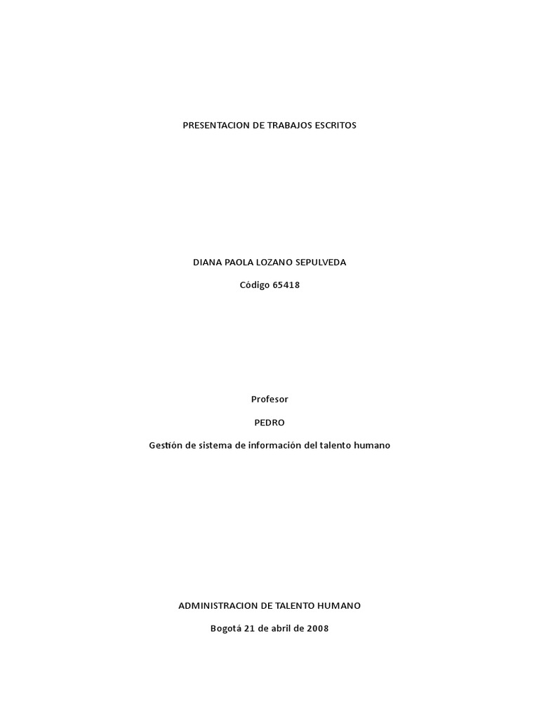PRESENTACION DE TRABAJOS ESCRITOS paola