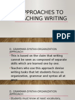 Approaches To Teaching Writing 2