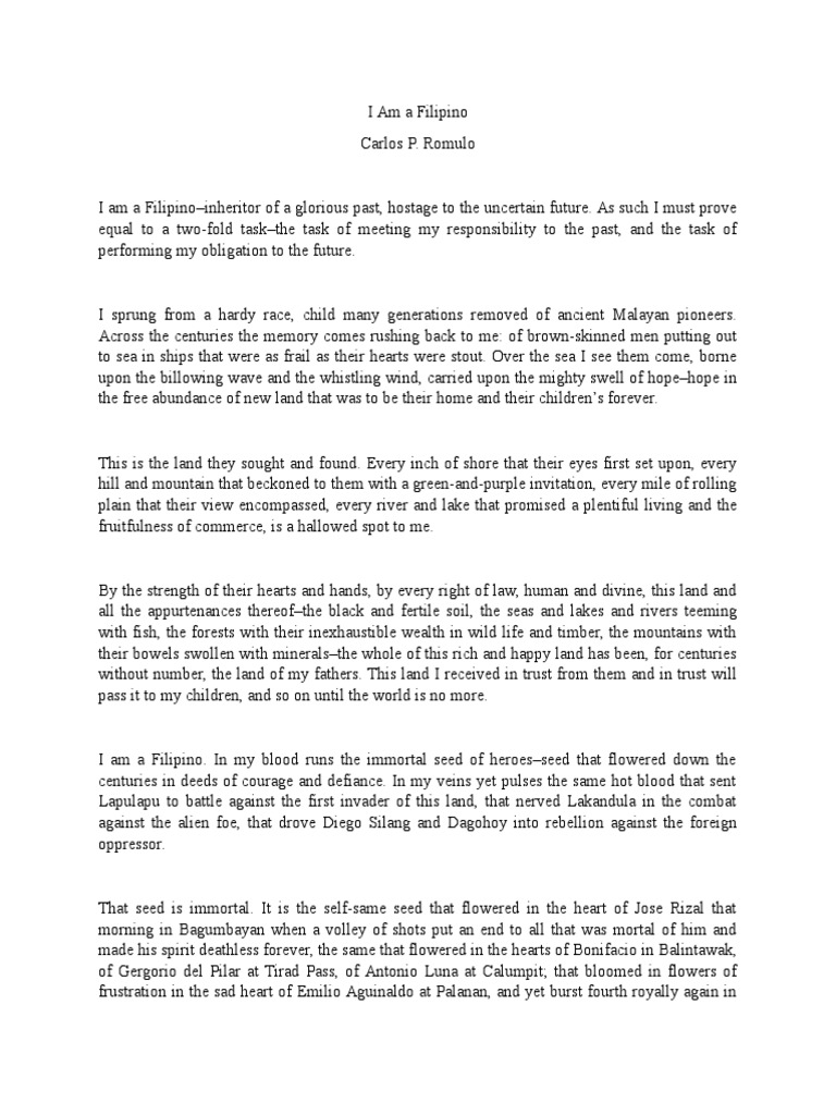 I am a filipino essay brainly picture